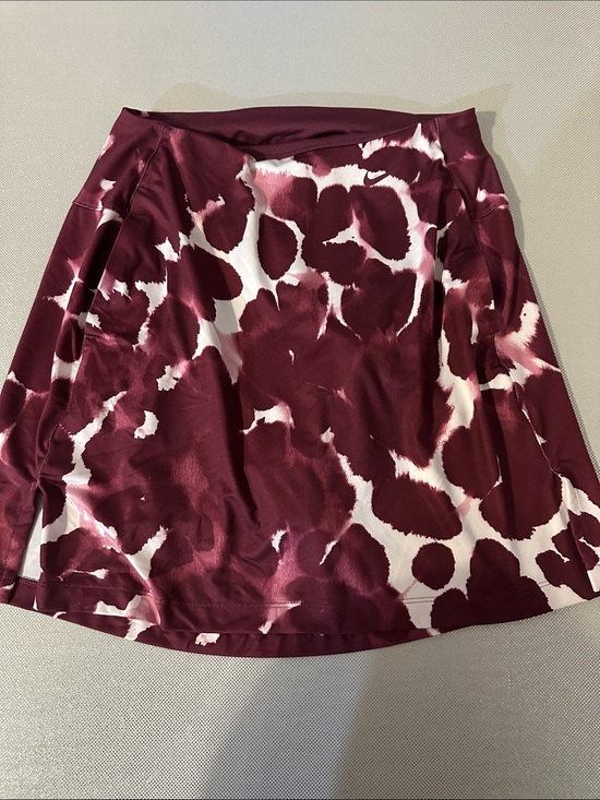 Nike Dresses & Skirts - Nike Burgundy & White Printed A-Line Skirt